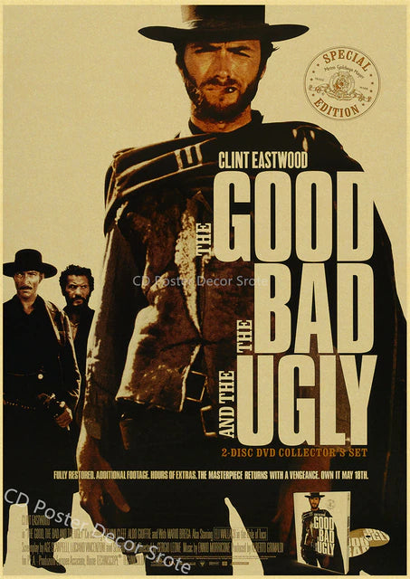 "The Good The Bad And The Ugly" Vintage poster