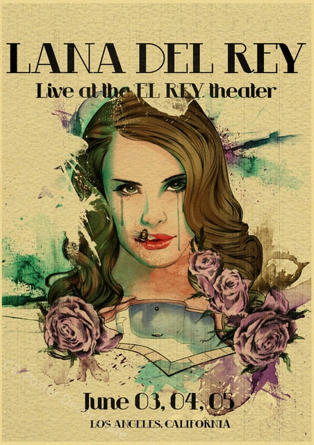 Singer "Lana Del Rey" Vintage Poster