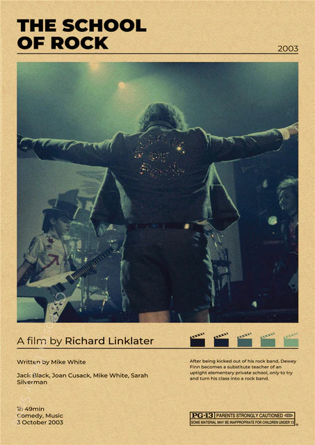 "The School Of Rock" Vintage style movie poster