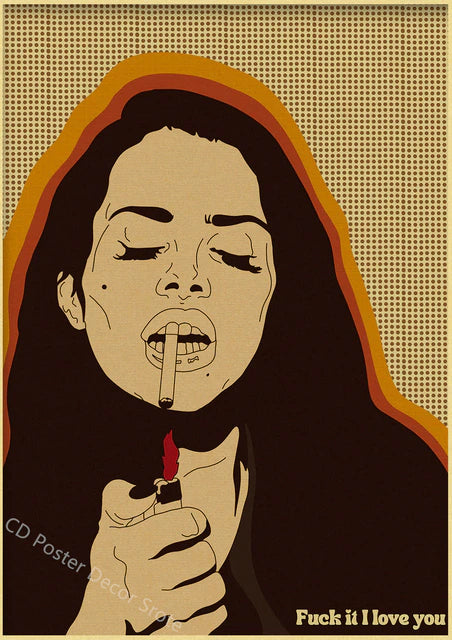 Singer "Lana Del Rey" Vintage Poster