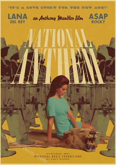 Singer "Lana Del Rey" Vintage Poster