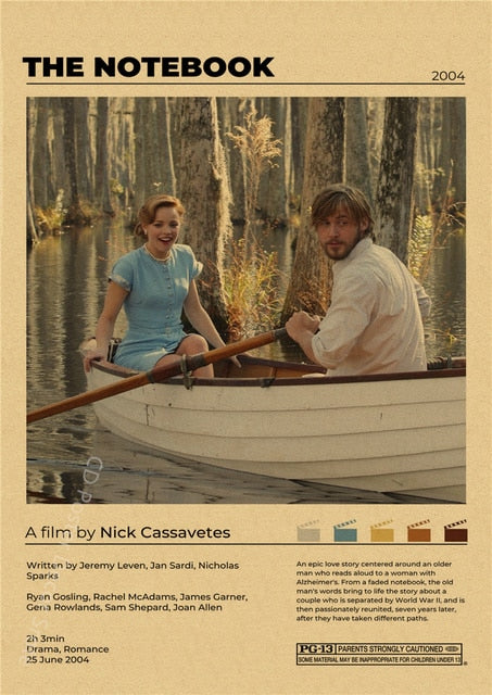 "The Notebook" Vintage style movie poster
