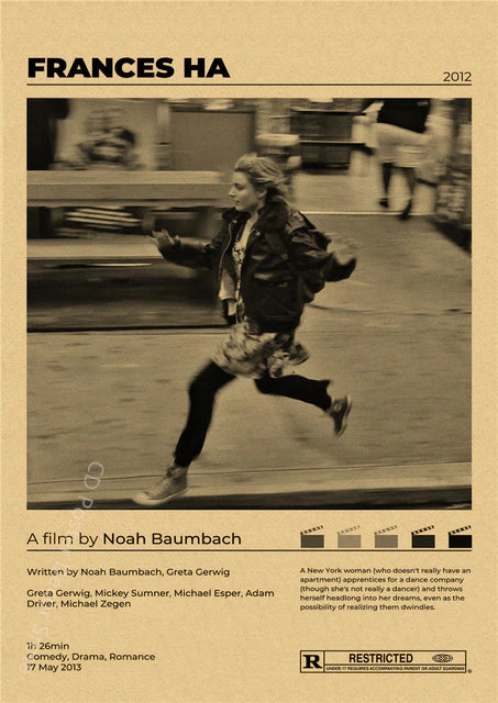"Frances Ha" Vintage style movie poster