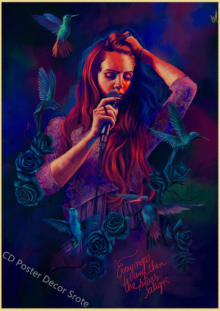 Singer "Lana Del Rey" Vintage Poster