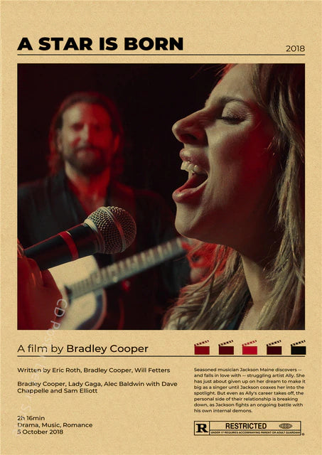 "A Star Is Born" Vintage style movie poster