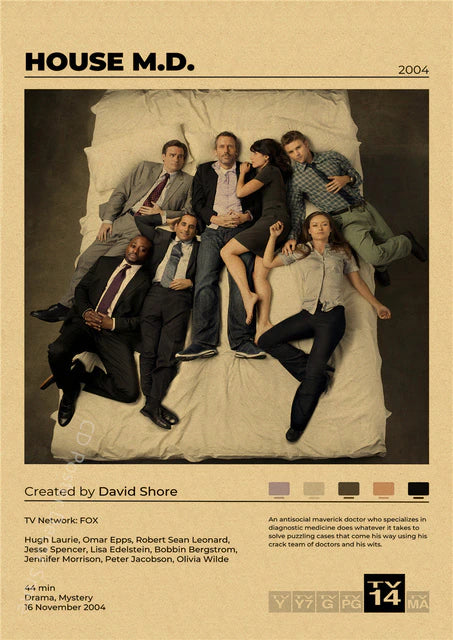 "House M.D." Vintage style movie poster