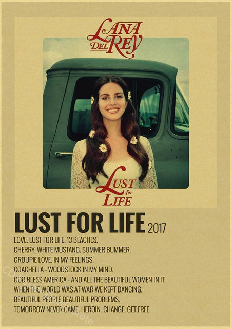 Singer "Lana Del Rey" Vintage Poster