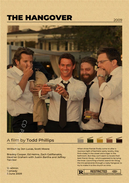 "The Hangover" Vintage style movie poster