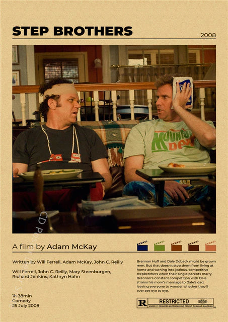 "Step Brothers" Vintage style movie poster