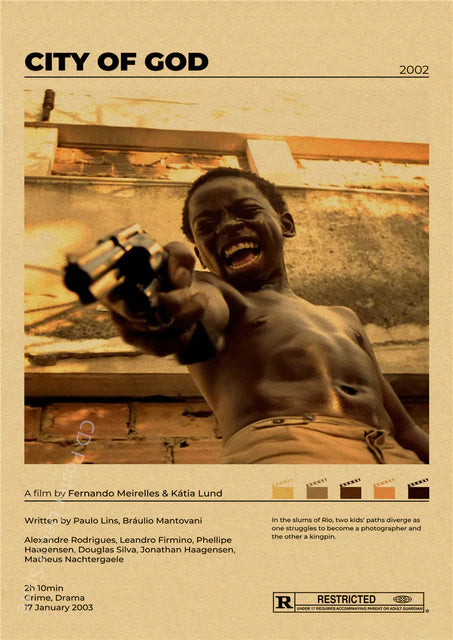 "City Of God" Vintage style movie poster