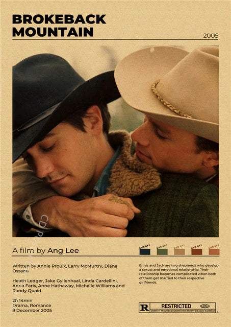 "Brokeback Mountain" Vintage style movie poster