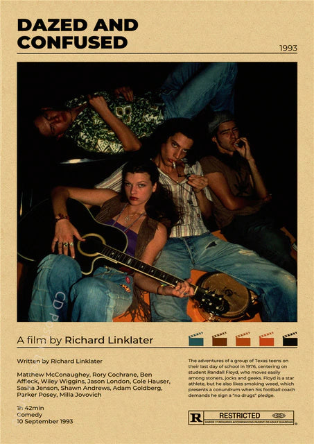 "Dazed And Confused" Vintage style movie poster