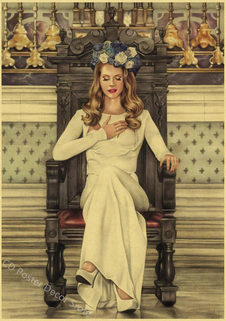 Singer "Lana Del Rey" Vintage Poster