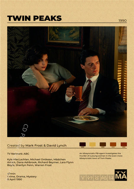 "Twin Peaks" Vintage style movie poster