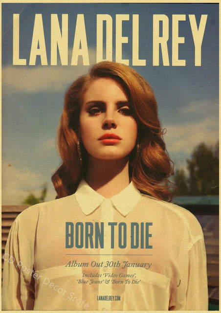 Singer "Lana Del Rey" Vintage poster