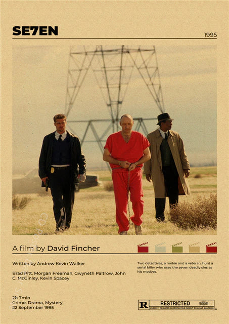 "SE7EN" Vintage style movie poster