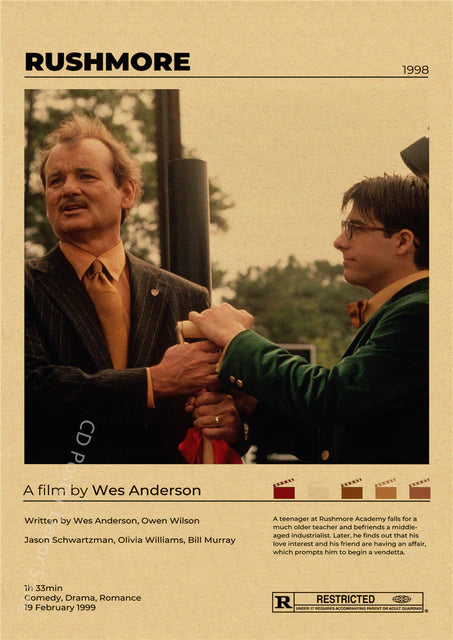 "Rushmore" Vintage style movie poster