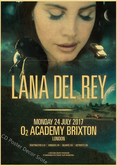 Singer "Lana Del Rey" Vintage Poster